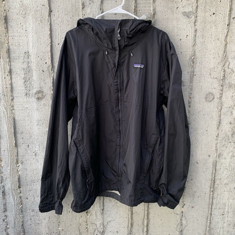Patagonia Torrentshell 3L Jacket Black Rain Coat Outdoors Gorpcore XL *FLAWS*